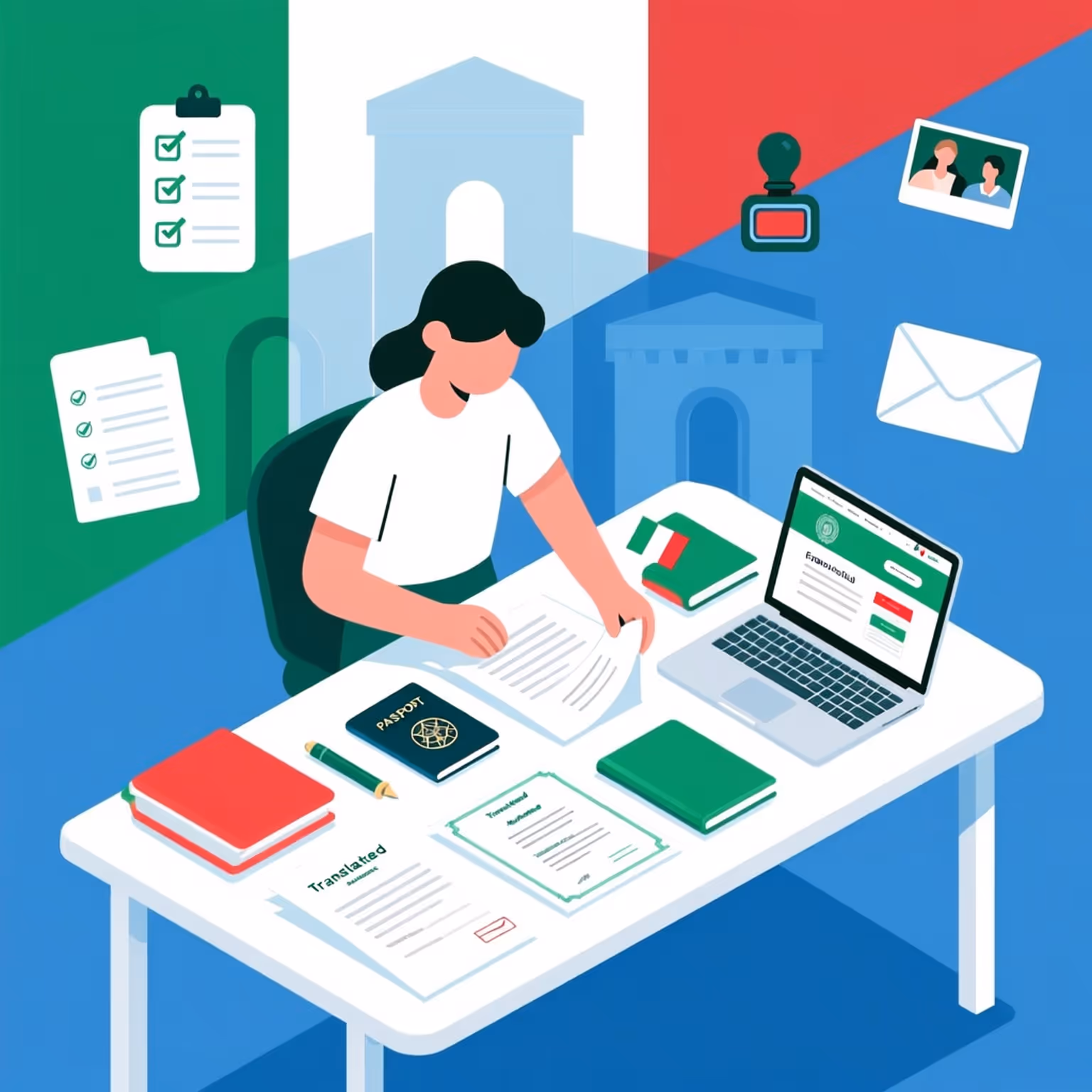 ارسال مدارک برای ویزای تحصیلی ایتالیا